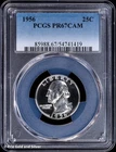 1956 25C Silver Proof Washington Quarter PCGS PR 67 CAM