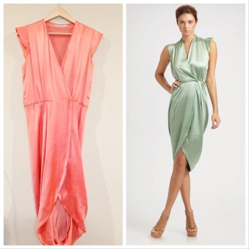 Abito Drappeggiato Alexander McQueen Surplice in Seta