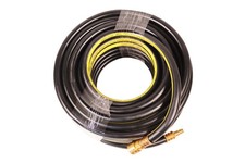 20m Druckluftschlauch Gummi-PVC 12x18mm mit Messing-Schnellkupplungen WELDINGER