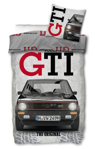 VW Golf 1 GTI Bettwäsche-Set 135x200 80x80 Baumwolle Volkswagen Auto-Liebhaber - Bild 1 von 4