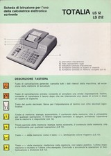 TOTALIA LS12-LS212 ISTRUZIONI (1975) VINTAGE (COME NUOVO)