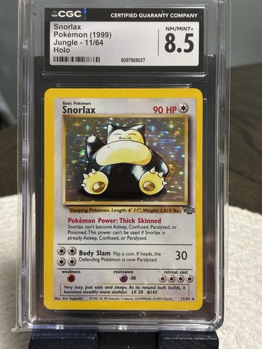 Snorlax (Unlimited) graded CGC 8.5 for sale on eBay