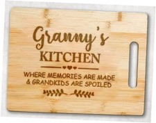 Granny's Kitchen Bamboo Cutting Board - Mother's Day Cutting Board - Mother's