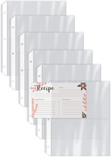 Recipe Card Page Protectors, 50 Count, 4 X 6 Inch Pockets, 2 Pockets per Page...