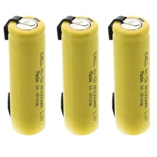 AA 1.2V 1000mAh Rechargeable Battery w/Tabs for LED Lights, Hobby, Alarms