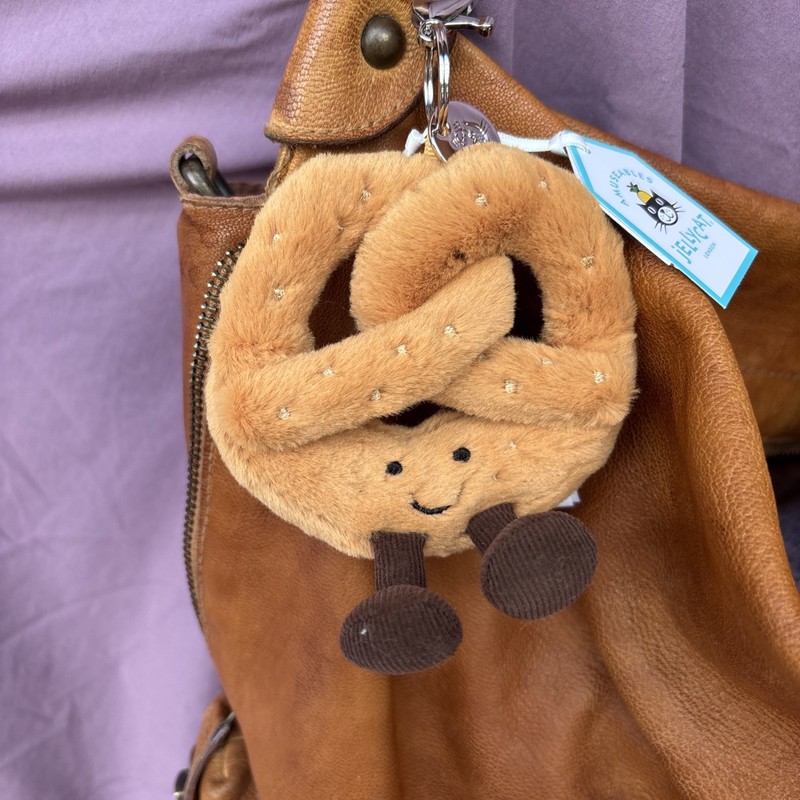 Jellycat Amuseables PRETZEL bag charm authentic US seller in-hand out of stock