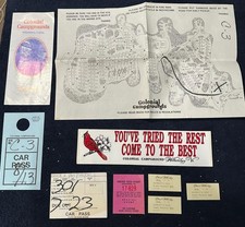 Vintage Colonial Campgrounds Williamsburg, Virginia Brochure Sticker Lot