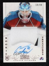 2013 Panini National Treasures Rookie 14/99 Calvin Pickard #138 Patch Auto 0xh3