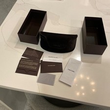 Tom Ford Eyeglasses Brown Suede Eyeglass Case and Brown Box w/ papers