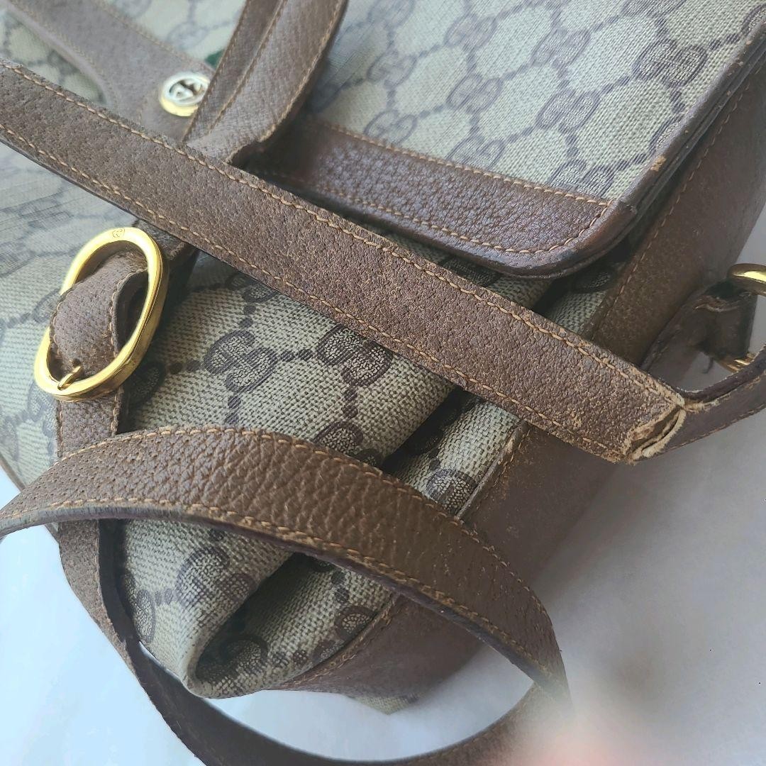 GUCCI Vintage GG Interlocking Sherry Line Shoulder Bag Brown Canvas thumbnail 11
