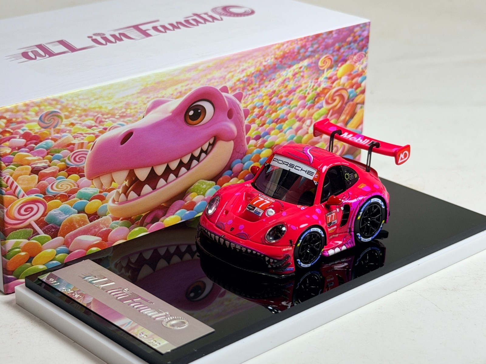 1/64 AIT Porsche 911 GT3R #77 AO Racing ROXY 2024 IMSA Road America Ltd 99 Q car