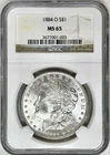 1884 O MORGAN SILVER DOLLAR NGC MS65