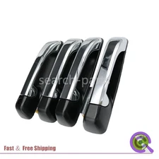 Fits For Ram 1500 2500 3500 4Pcs Exterior Outside Door Handle Chrome & Black