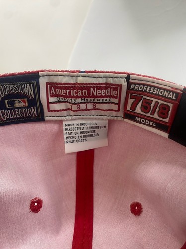 American Needle Boston Red Sox Baseballkappe Mütze rot Velours nicht verstellbar 7 5/8 NEU - Bild 8 von 8
