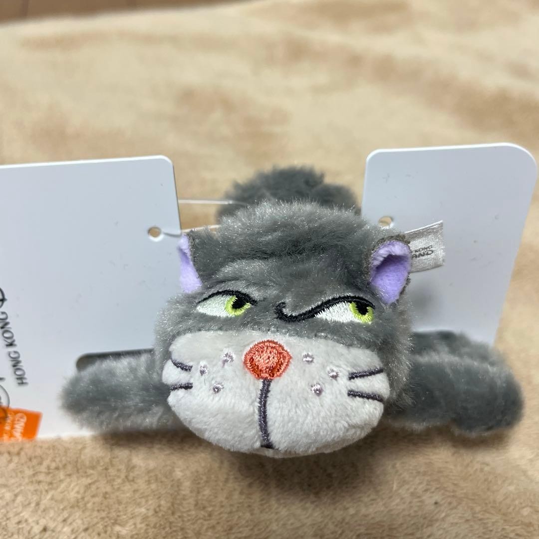 Disney Cinderella Lucifer Hair Clip  Plush Charm Cat Mascot  MIB, Hong