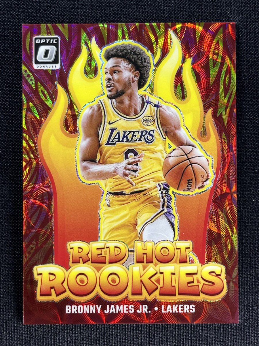2024-25 Donruss Optic Bronny James Jr. #8 Red Choice Red Hot Rookies RC /99