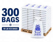 10 LB Ice Bags Drawstring Heavy Duty Clear Plastic Bulk 50 100 300 500PACK