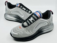 Nike Air Max 720 GS Metallic Silver Sneakers AQ3196-012 Size 5Y - Womens 6.5