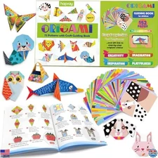 Origami Kit for Kids 5-12, 152 Papers, 72 Patterns, DIY Art Projects, Gift