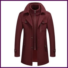 New Winter Men Cashmere Trench Coats Business Overcoats Man Woolen Blends