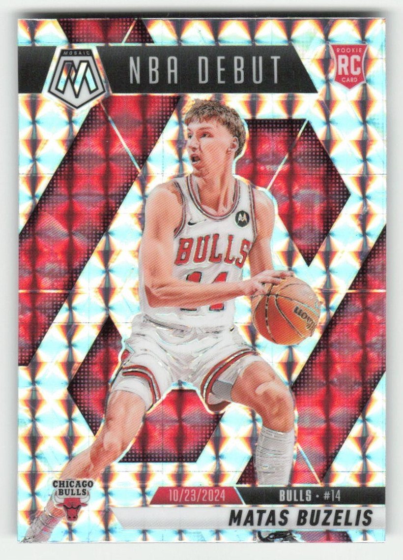 2024-25 Mosaic Matas Buzelis RC Silver Mosaic Rookie NBA Debut #257 Bulls
