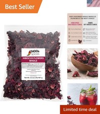 Flavorful 2lb Dried Hibiscus Flowers for Culinary Delights and Natural Remedies