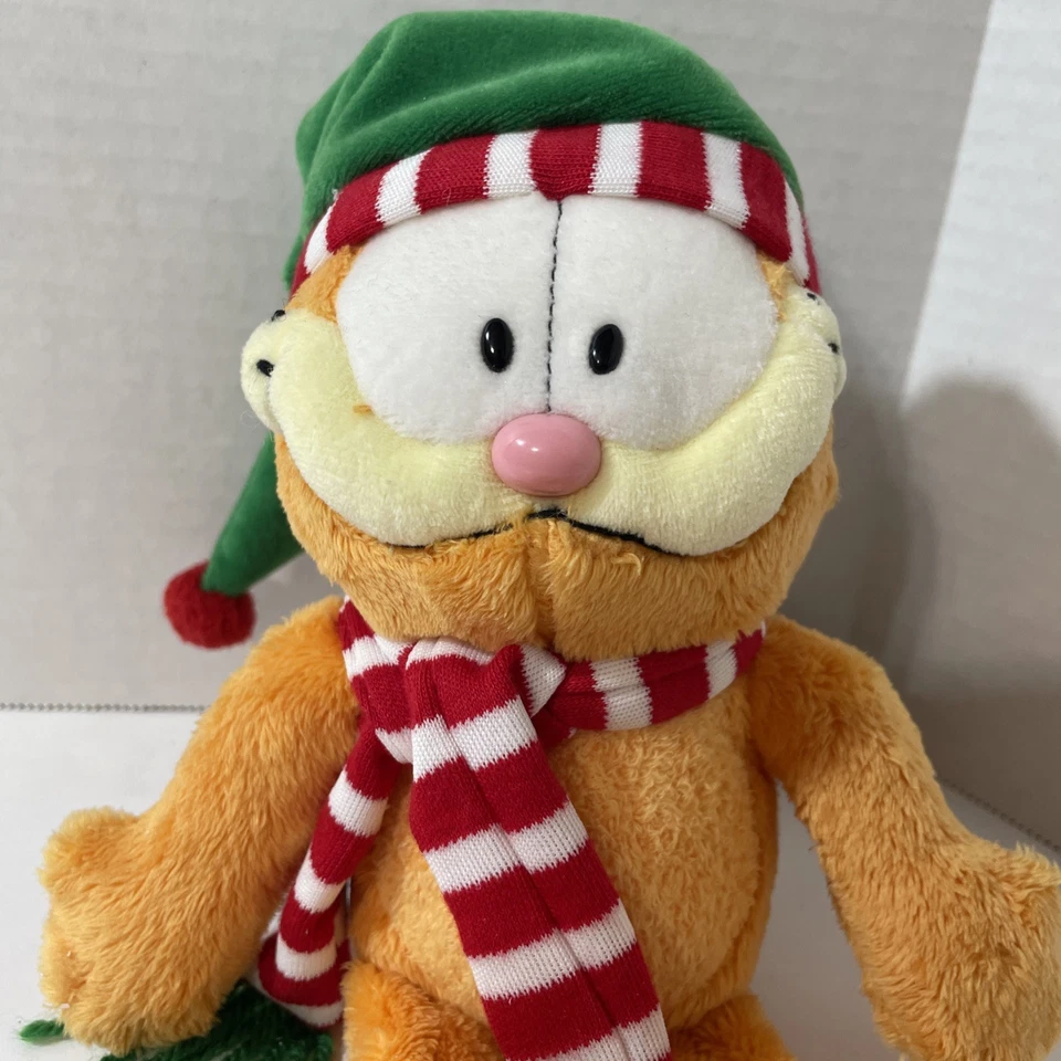 Garfield Plush Ty Santa Hat Seasons Greetings Christmas Stuffed Animal Toy - Image 2 of 4