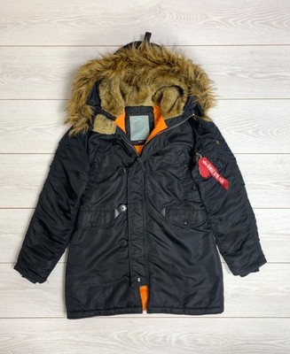 Alpha Industries Women's N-3B Parka Extreme Cold Weather Jacket Black Size M