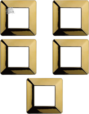 5 Polished Gold Plates Compatible Vimar Plana 2 Seater Modules Support Civil Series