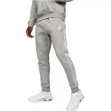 Image of Nike Mens Grey Aries Joggers Sweatpants Fleece Bottoms Pants Tracksuit Gym Track