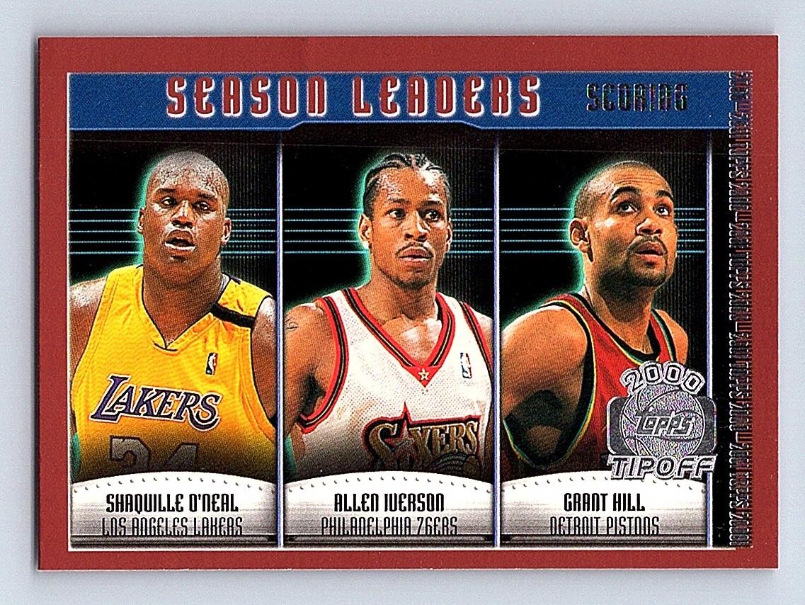 2000-01 Topps Tipoff #135 Shaquille O'Neal / Allen Iverson / Grant Hill