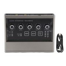 48V Live Sound Card With DSP Reverb Sound Card Mixer For Computer Smartphone