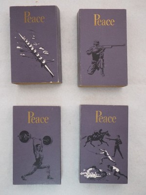 1960s Japanese Vintage Cigarette Package PEACE , TOKYO OLYMPIC,, 4 pcs, 16743