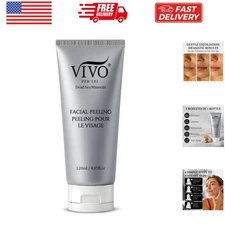 Facial Peeling Gel - Contains Dead Sea Minerals and Nut Shell Powder - Gentle...