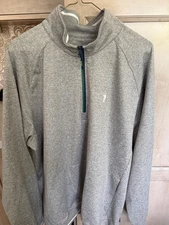 William Murray Quarter Zip Mens XXL Gray Chip Shot Pullover Sweater Golf