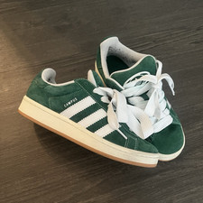 adidas Campus Green/White Solid Low Top Lace-...