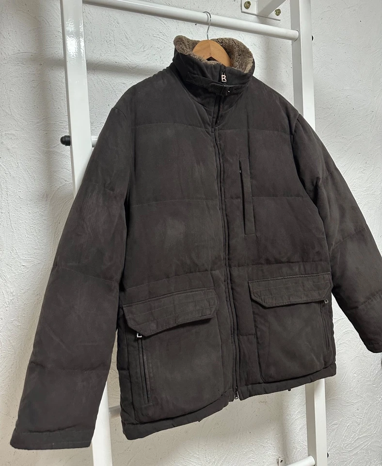 Bogner Men’s Suede Down Jacket Brown Size M - Image 3 of 4
