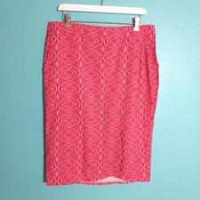 Ripskirt Hawaii Wrap Midi Skirt size Large, NEW! Pink Mosaic Pleat Beach Pocket