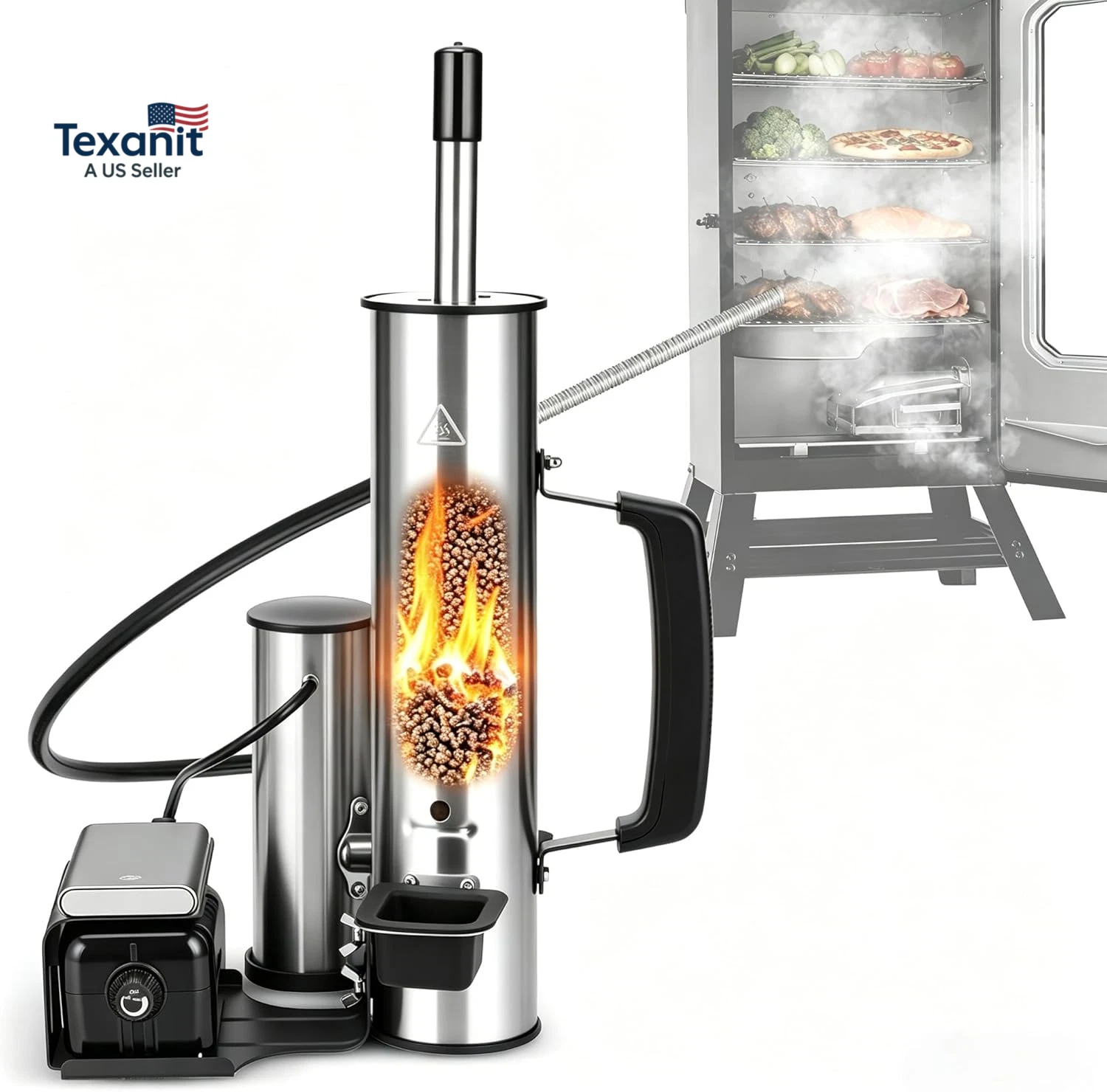 Cold Smoke Generator, Portable Electric BBQ Smoker with Air Pump, Smoke Tube for
