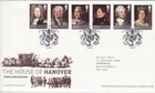 GB Stamps First Day Cover Kings & Queens House of Hanover, royalty, VR SHS  2011