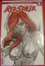 RED SONJA 0 C VOL.4 DYNAMITE SNEAK PEEK VARIANT COMIC SCOTT CAMPBELL CHU 2016 NM