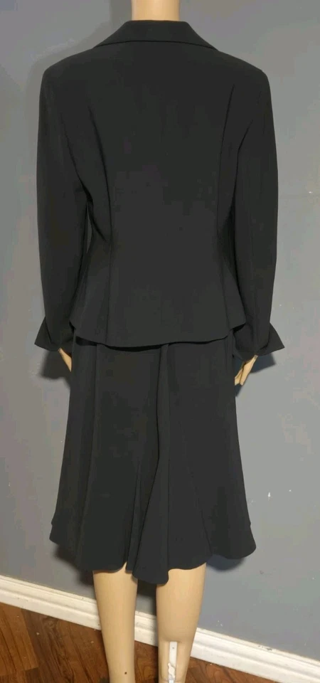 Jones New York 女式黑色西装夹克 8 裙 6 码套装 — 第 2/4 张图片