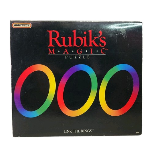 Vintage 1986 Rubiks Magic Puzzle Matchbox Rubik's Link The Rings In Original Box