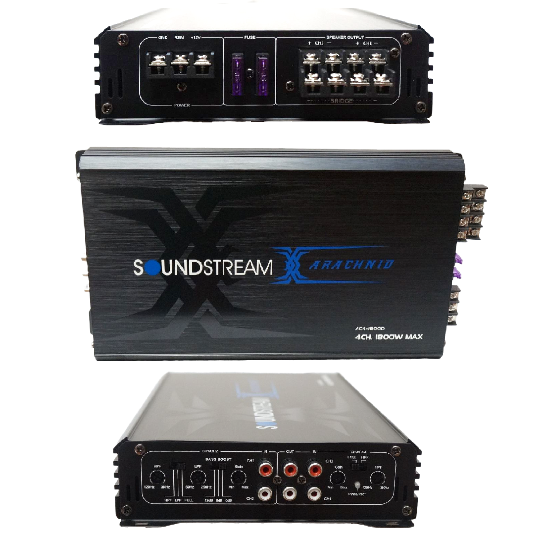 SOUNDSTREAM 4-Channel Car Amplifier AC4-1800D EXTRA COMPACT SOUNDSTREAM 4-Channel Car Amplifier AC4-1800D EXTRA COMPACT