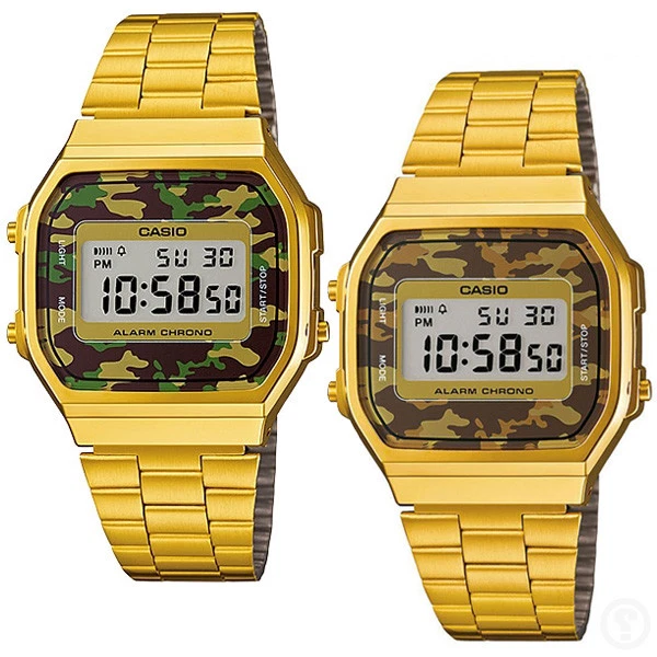 Casio Vintage Gold Camouflage Retro Classic Watch A168WEGC 5EF
