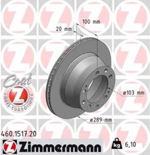 LORDCO - ZIMMERMAN 460151720 Disc Brake Rotor