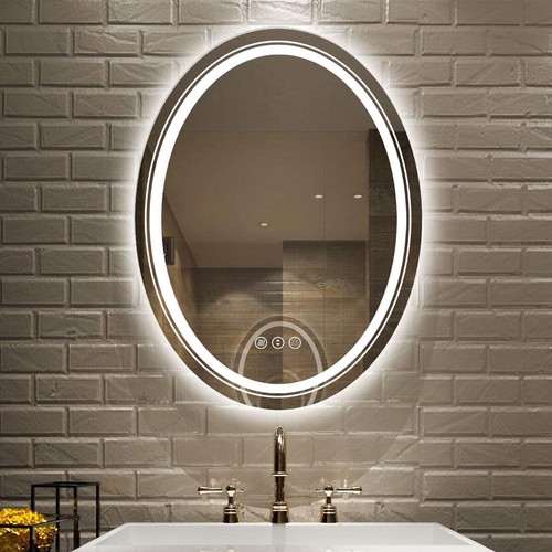Oval Backlit Bathroom Mirror – Rispa