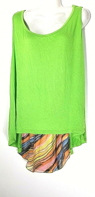 Ashley Stewart Women's Lime Green Sleeveless Tank Top 2X 22 24 Plus Size New NWT | eBay