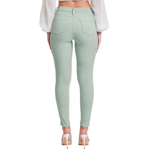 YMI Women's Hyper Stretch Mid-Rise 5 Pocket Slim Fit Skinny Jeans - 第 68/122 張圖片