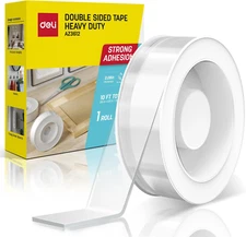 Deli Double Sided Tape Heavy Duty, Nano Tape, Double Sided Mounting Tape, Clear